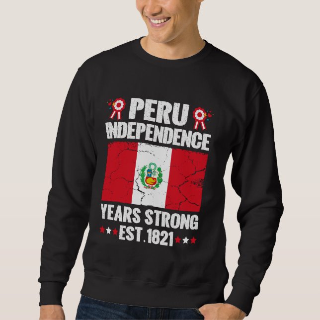 Sweatshirt Fête de l'Indépendance du Pérou Fierté de célébrat (Devant)