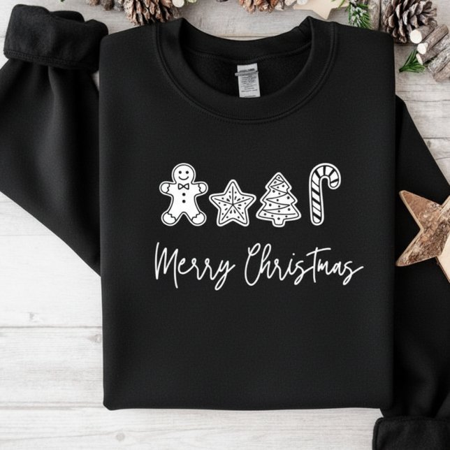 Sweatshirt Fête de Noël Cookie Festive Vacances (Merry Christmas Cookie Festive Holiday Sweatshirt)