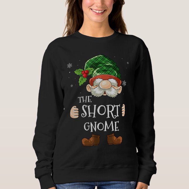 Sweatshirt Fête de Noël du groupe familial jumelé Gnome court (Devant)