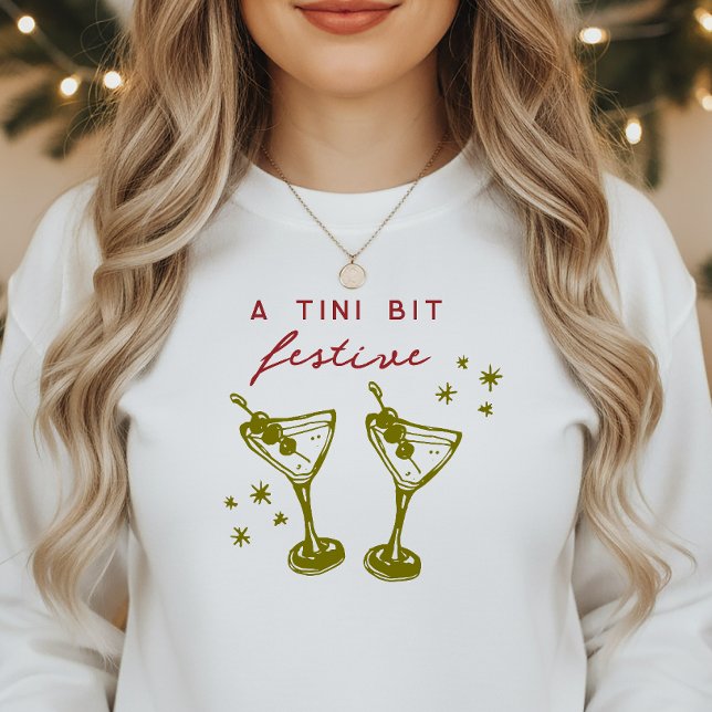 Sweatshirt Fête de Noël Funky et Festive Doodle Martini (Créateur téléchargé)