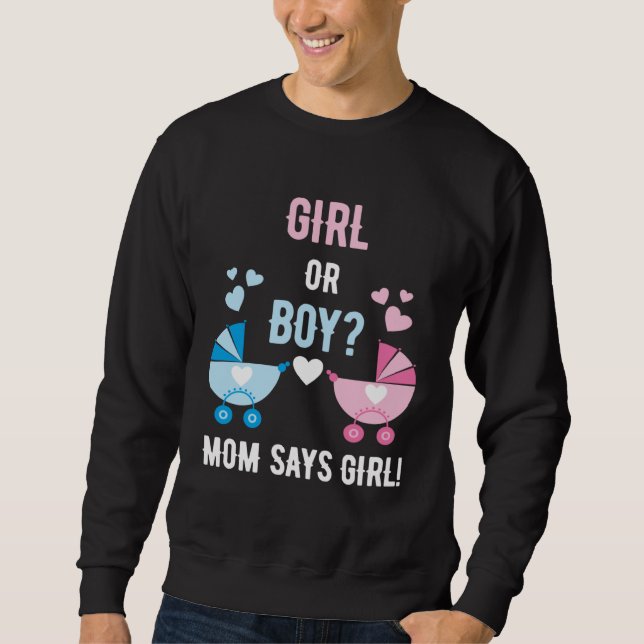 Sweatshirt Fête de révélation du sexe du bébé garçon ou fille (Devant)