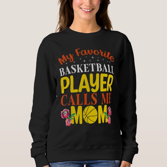 Sweatshirt Fête des mères Citation de la mère Cool de basket- (Devant)