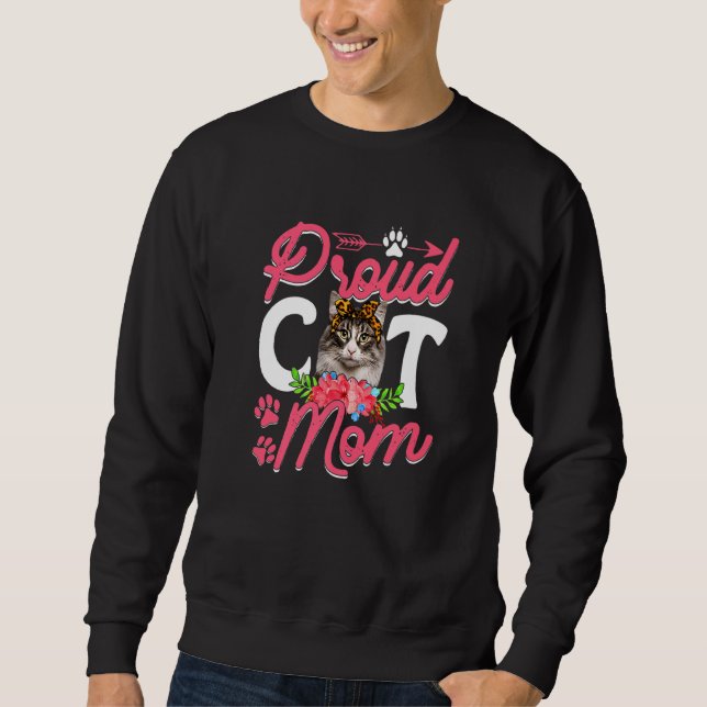 Sweatshirt Fête des mères de maman de chat mignonne (Devant)