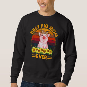 Sweatshirt Fête des mères de porc Meilleur cochon Maman Jour