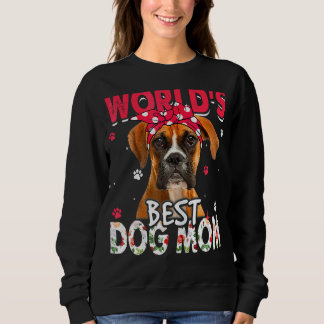 Sweatshirt Fête des mères du meilleur chien de boxe du monde 