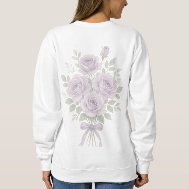 Sweatshirt Fête des mères Floral Lilas (Dos)
