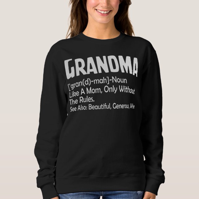 Sweatshirt Fête des mères grand-mère comme une mère seulement (Devant)