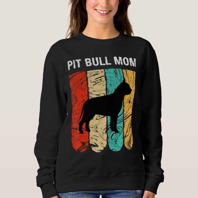Sweatshirt Fête des mères pour la mère de chien Pit Bull Mama (Devant)
