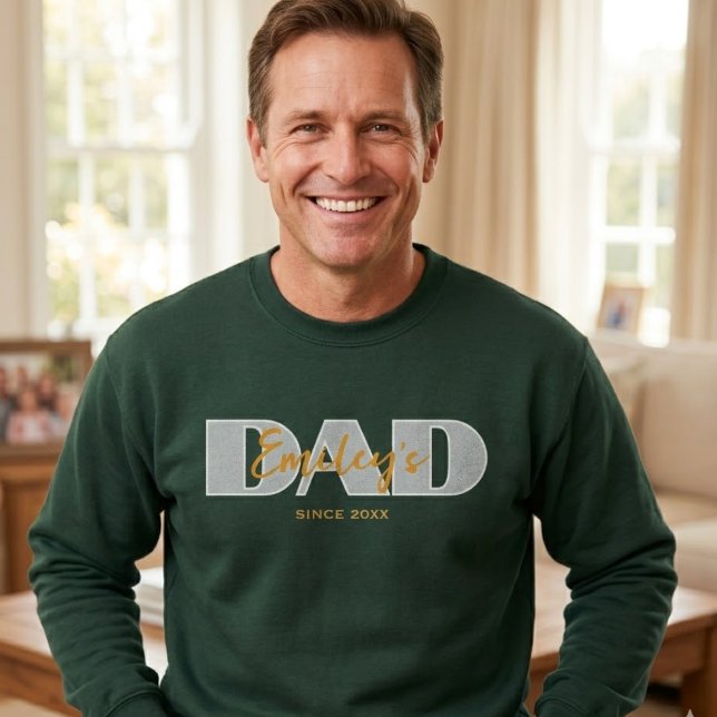 Sweatshirt Fête des Pères avec le nom de l'enfant personnalis (Créateur téléchargé)