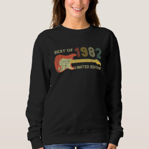 Sweatshirt Fête des pères de guitare papa meilleur de 1982 40