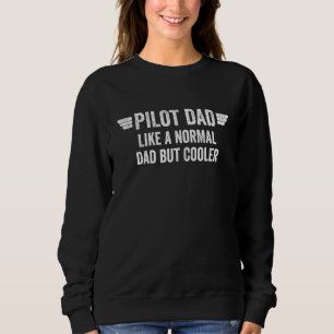 Sweatshirt Fête des pères de l'équipage d'avion père pilote