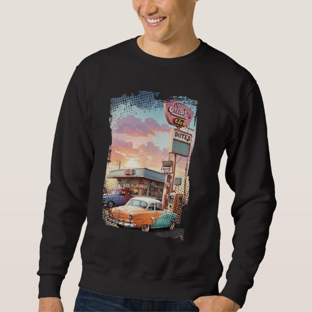 Sweatshirt Fête des pères de voiture antique (Devant)