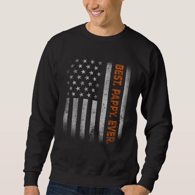 Sweatshirt Fête des pères Drapeau Américain Pappy Pour Pappy  (Devant)