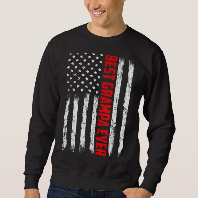 Sweatshirt Fête des pères Drapeau Américaine de Meilleur Gram (Devant)