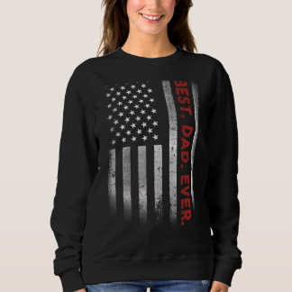 Sweatshirt Fête des pères du drapeau américain de meilleur pè