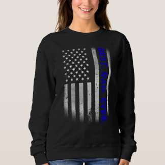 Sweatshirt Fête des pères du drapeau américain de meilleur pè