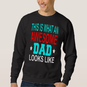 Sweatshirt Fête des Pères papa papa papa père merveilleux mar