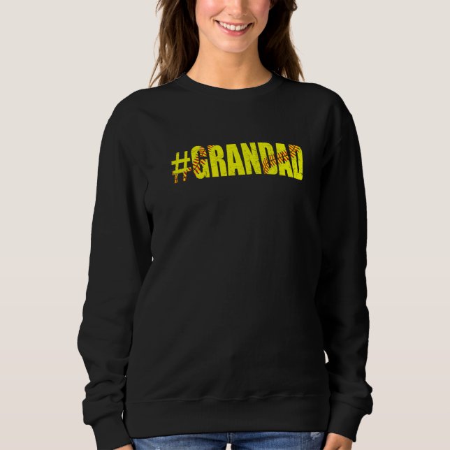 Sweatshirt Fête des pères Rétro Mens Softball Grand-Basse-Can (Devant)