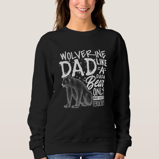 Sweatshirt Fête des pères Wolverine Papa Papa Ours (Devant)