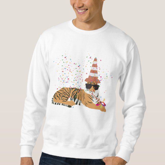 Sweatshirt Fête du tigre - Animaux ayant une fête (Devant)