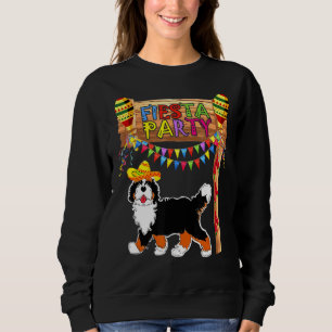 Sweatshirt Fête mexicaine Bernedoodle heureux Cinco De M