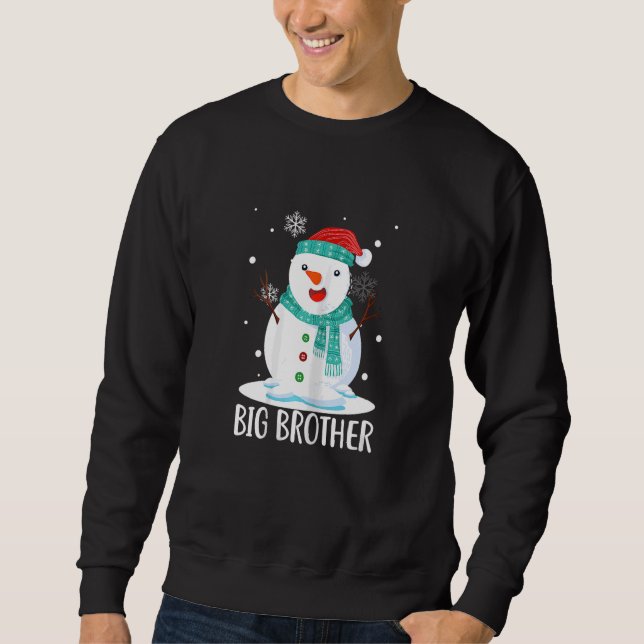 Sweatshirt Fêtes de Noël Big Brother Snowman Père Noël Matchi (Devant)