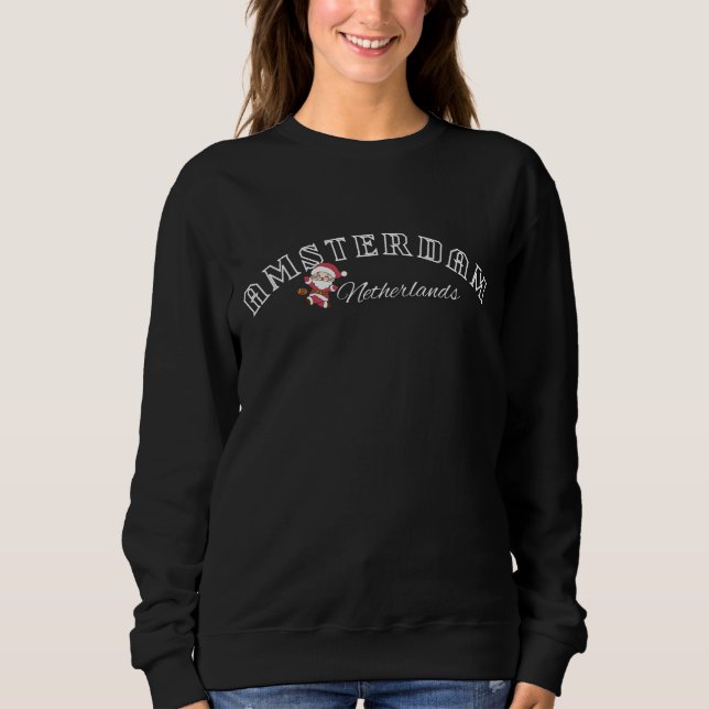 Sweatshirt Fêtes de Noël sur mesure à Amsterdam (Devant)