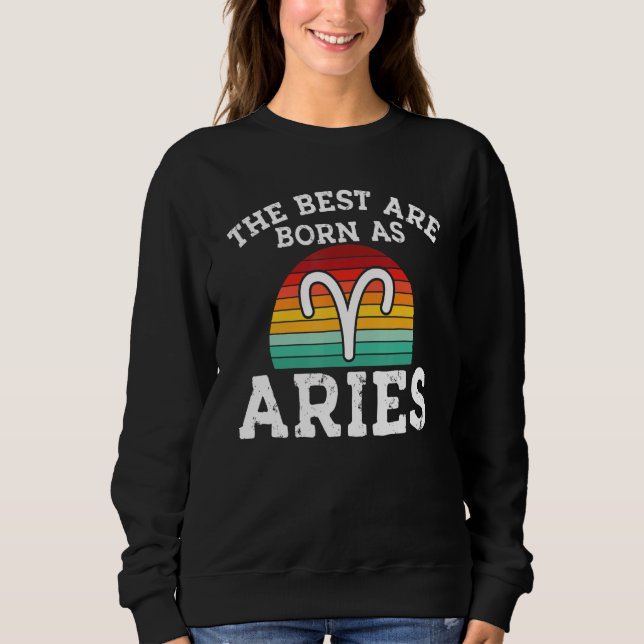 Sweatshirt Fêtes Mars Avril Anniversaire Rétro astrologie Ari (Devant)