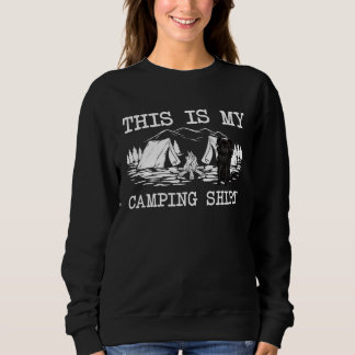 Sweatshirt Feu de camp Affenpinscher Chien C'est mon camping