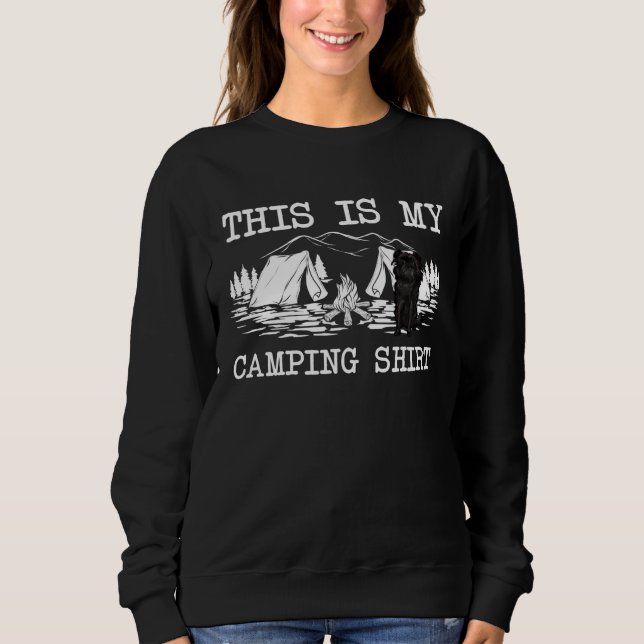 Sweatshirt Feu de camp Affenpinscher Chien C'est mon camping (Devant)
