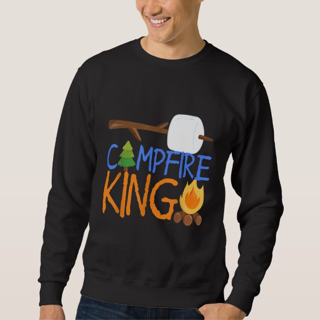 Sweatshirt Feu de camp King Camping Camping Smores Feu de cam (Devant)