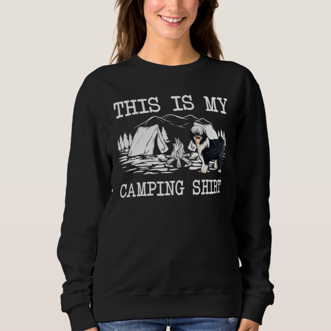 Sweatshirt Feu de camp Terrier Tibétain Chien C'est Mon Campi (Devant)