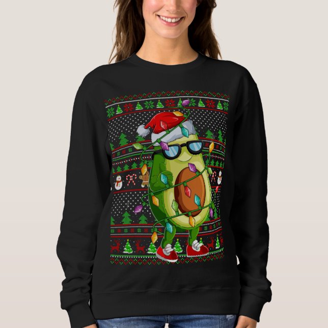 Sweatshirt Feu de Noël Aiguille Style de Sweater Éclairage Av (Devant)