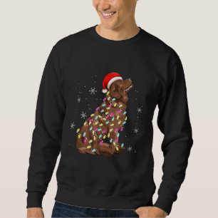 Sweatshirt Feu de Noël de Terre-Neuve Amoureux des chiens