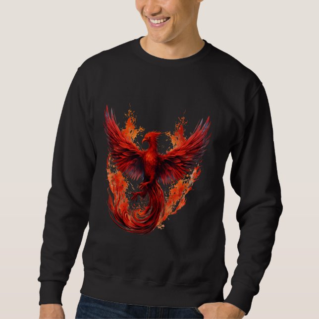 Sweatshirt Feu d'oiseau mythique Phoenix Rétablissement d'ois (Devant)
