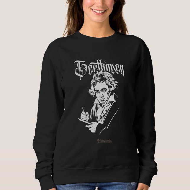 Sweatshirt Feuille De Portrait Beethoven De Musique Missa Sol (Devant)