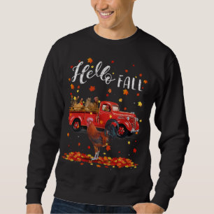 Sweatshirt Feuille de poulet de l'érable Automne Camion rouge