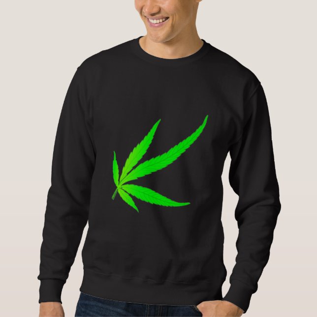 Sweatshirt Feuille d'herbe Abstraite (Devant)