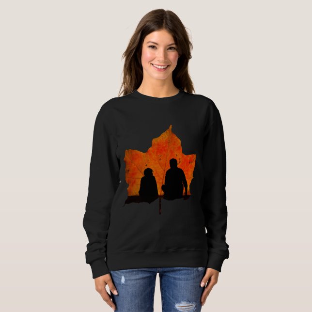 SWEATSHIRT FEUILLES D'AUTOMNE PÈRE ET FILS (Devant entier)