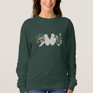 Sweatshirt Feuilles tropicales & Oiseaux Design de nature min