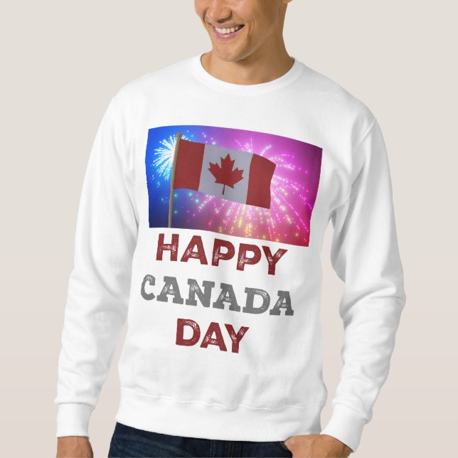 Sweatshirt Feux d'artifice de la Fête du Canada (Devant)