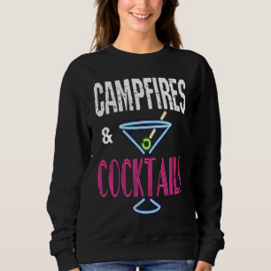 Sweatshirt Feux de camp et cocktails Camping Boisson Camp Hu