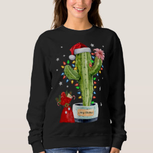 Sweatshirt Feux de Noël Cactus Père Noël Xmas Plante L