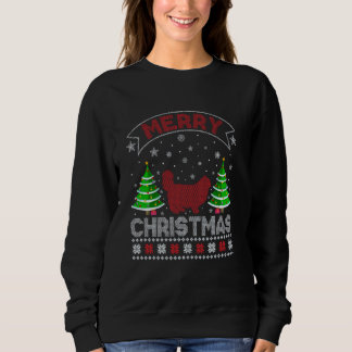 Sweatshirt Feux de Noël Hommes Femmes Ragdoll Chat Ugly Chri