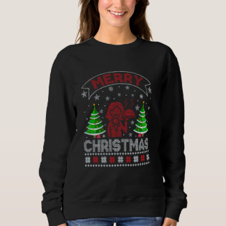 Sweatshirt Feux de Noël Hommes Femmes Waitress Noël moche