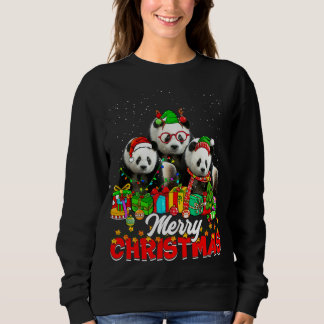 Sweatshirt Feux de Noël Pyjama Panda Ours Anima