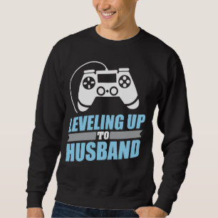 Sweatshirt Fiançailles de Gamer nivelant jusqu'au mari