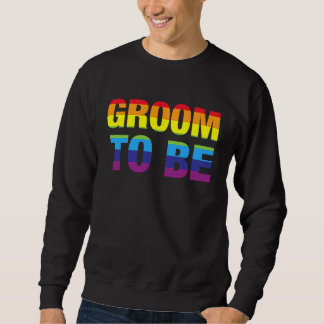 Sweatshirt Fiançailles LGBT Gay Pride du futur marié