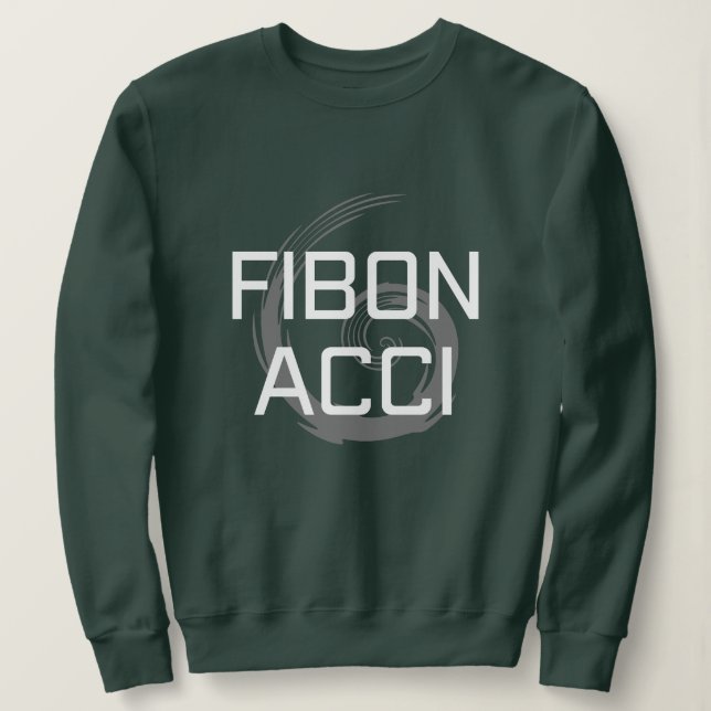 Sweatshirt Fibonacci avec texte blanc pour les amoureux des m (Design devant)