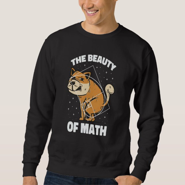 Sweatshirt Fibonacci Golden Ratio Dog For Math (Devant)